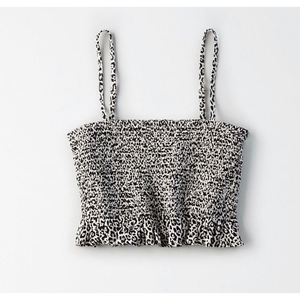 NWT American Eagle Leopard Print Smocked Cami